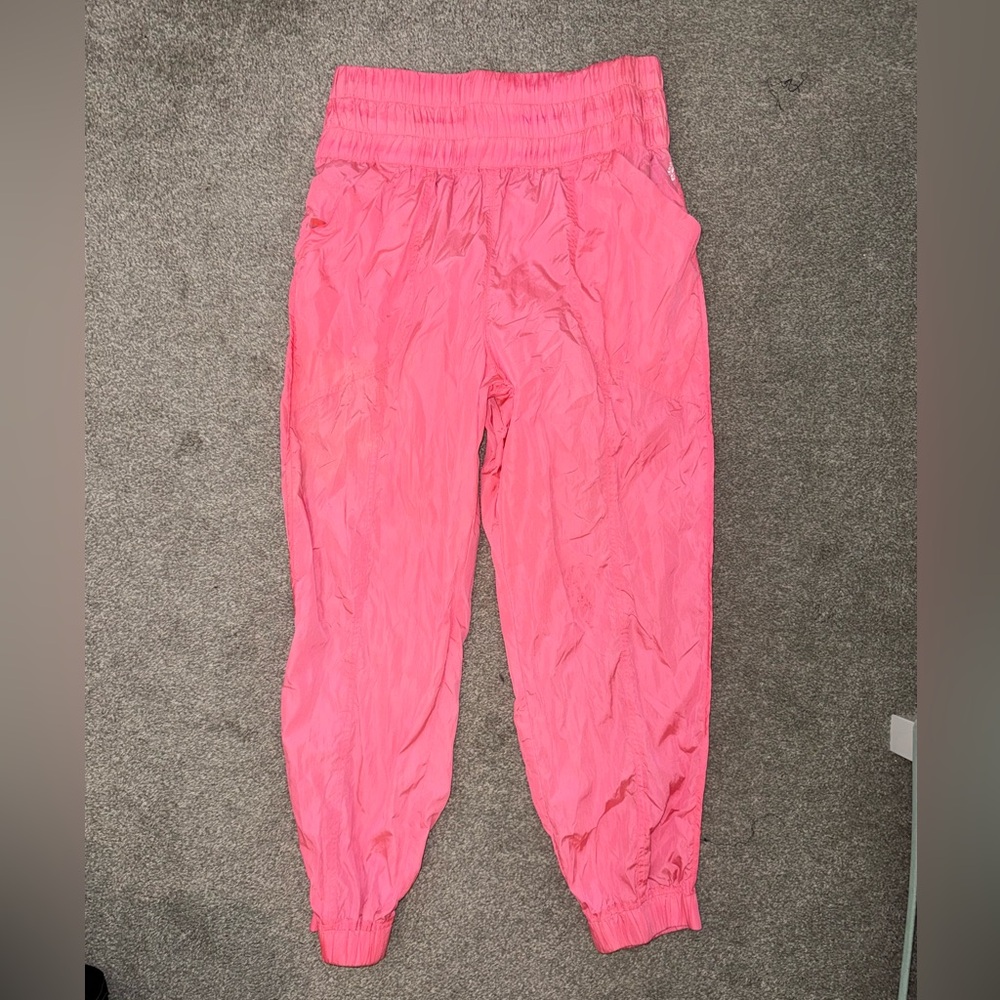 FP Movement by Free People Bright Neon Pink High-Rise Joggers - Picture 1 of 4